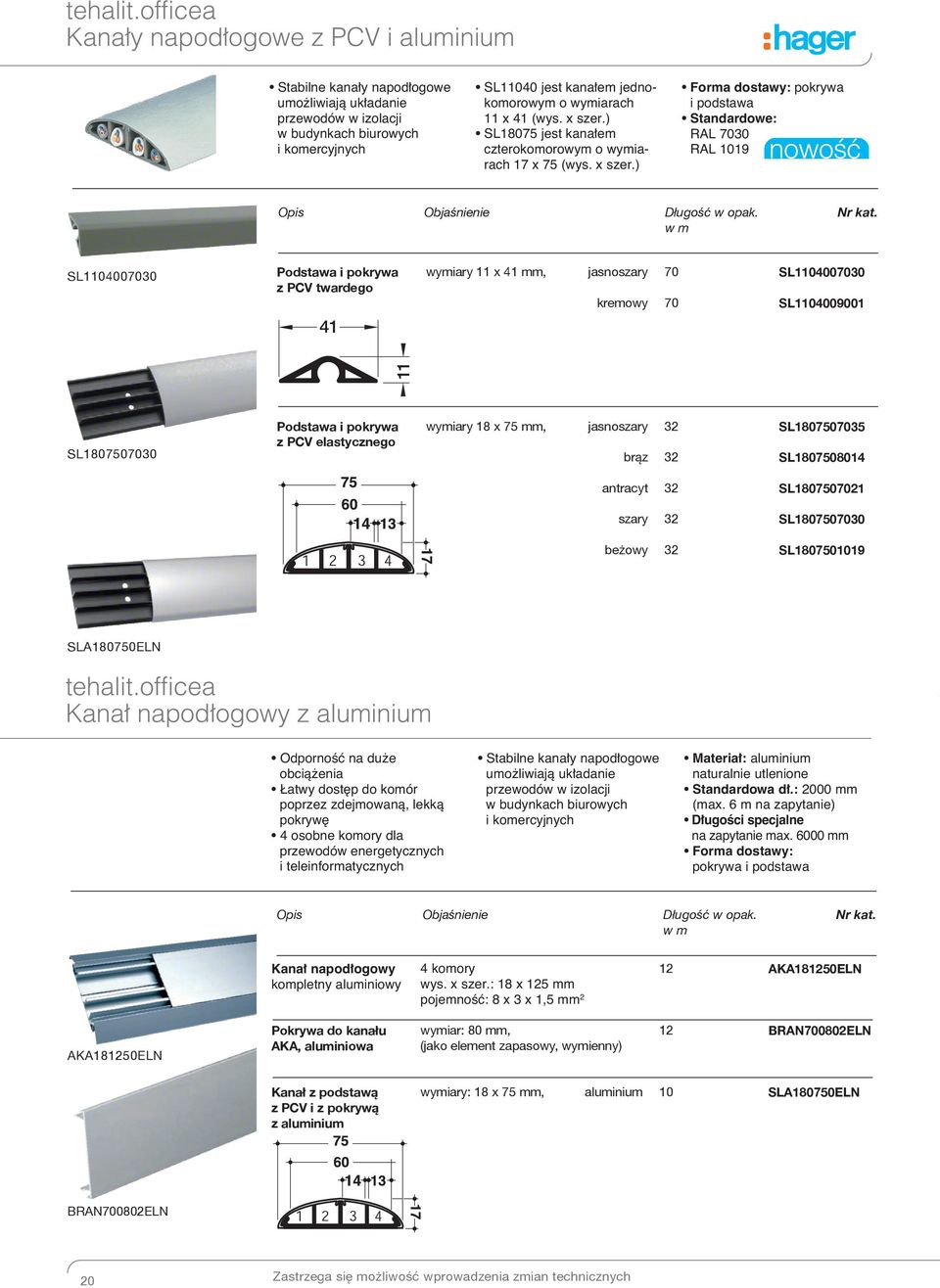 wymiarach 11 x 41 (wys. x szer.