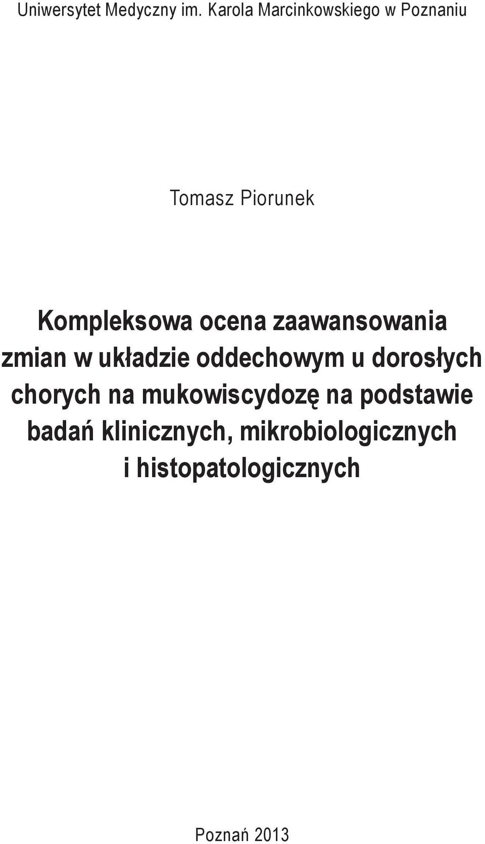 ocena zaawansowania zmian w układzie oddechowym u dorosłych