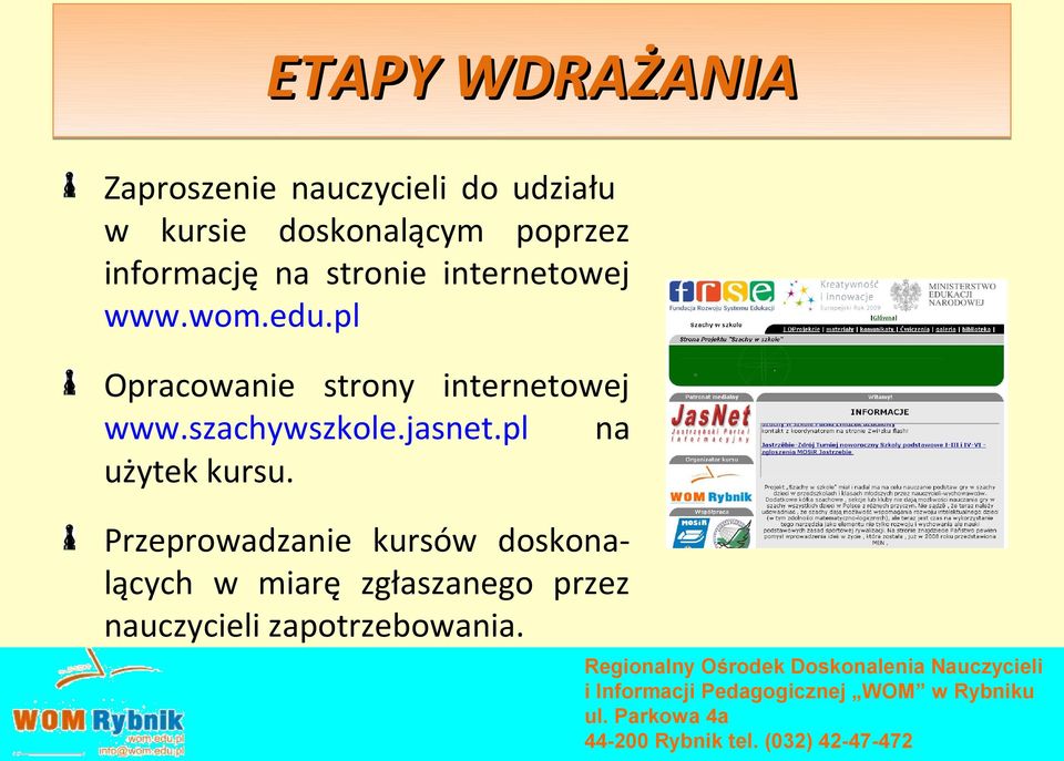 pl Opracowanie strony internetowej www.szachywszkole.jasnet.