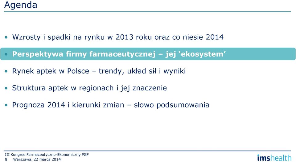 trendy, układ sił i wyniki Struktura aptek w regionach i jej