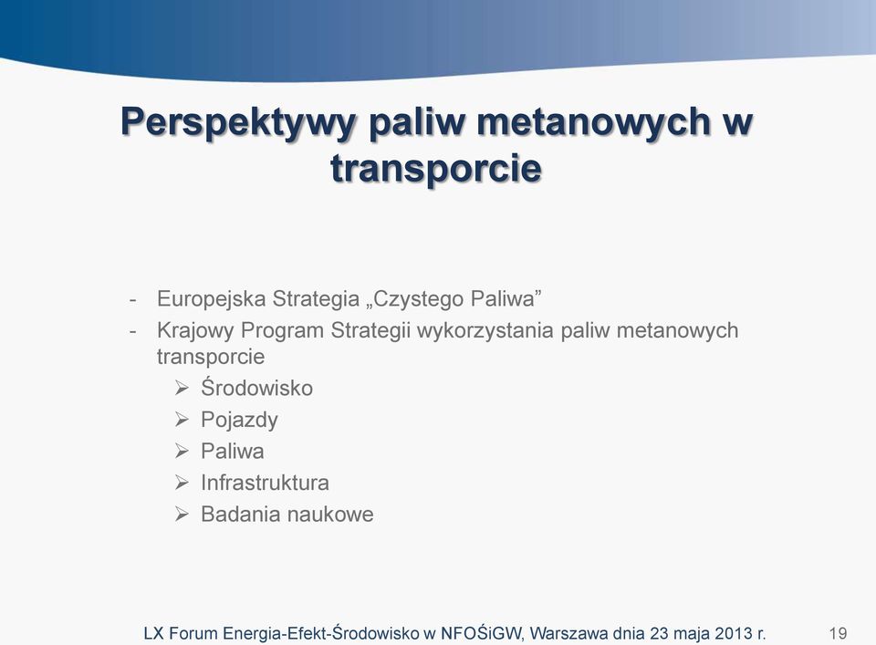 metanowych transporcie Środowisko Pojazdy Paliwa Infrastruktura Badania