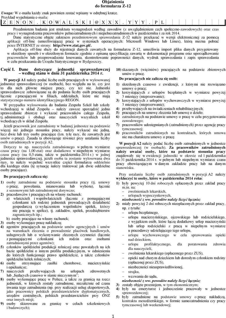 październiku i za rok 2014.