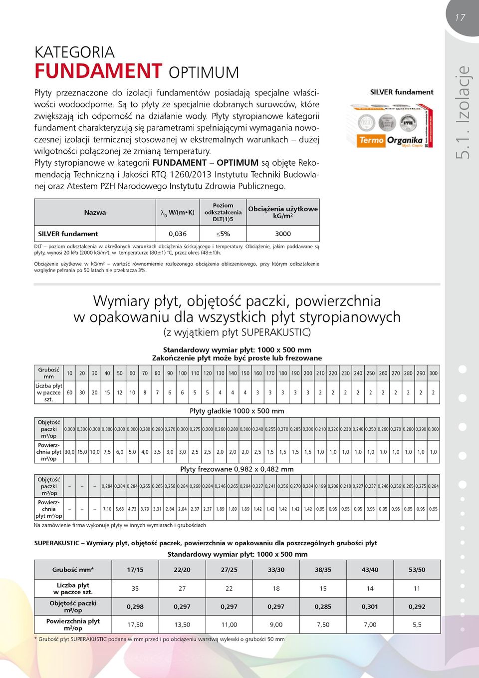 Płyty styropianowe kategorii fundament charakteryzują się parametrami spełniającymi wymagania nowoczesnej izolacji termicznej stosowanej w ekstremalnych warunkach dużej wilgotności połączonej ze