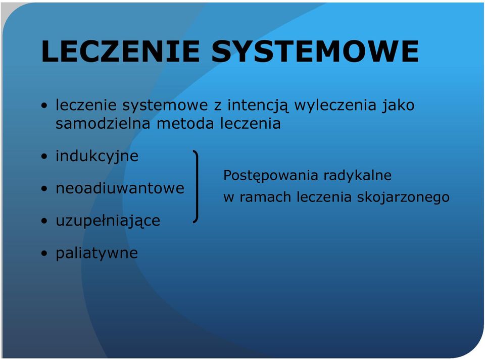indukcyjne neoadiuwantowe uzupełniające