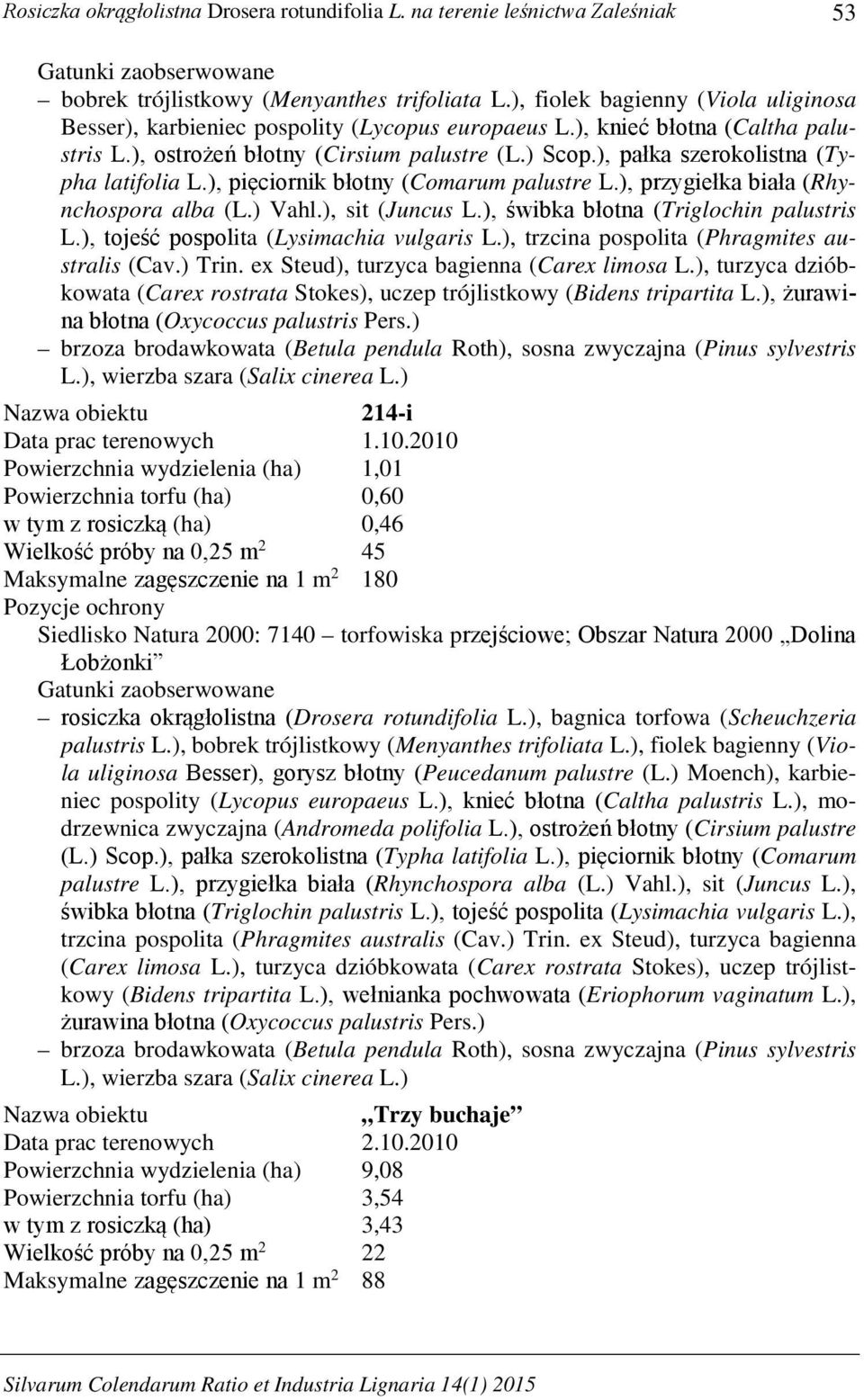 ), pałka szerokolistna (Typha latifolia L.), pięciornik błotny (Comarum palustre L.), przygiełka biała (Rhynchospora alba (L.) Vahl.), sit (Juncus L.), świbka błotna (Triglochin palustris L.