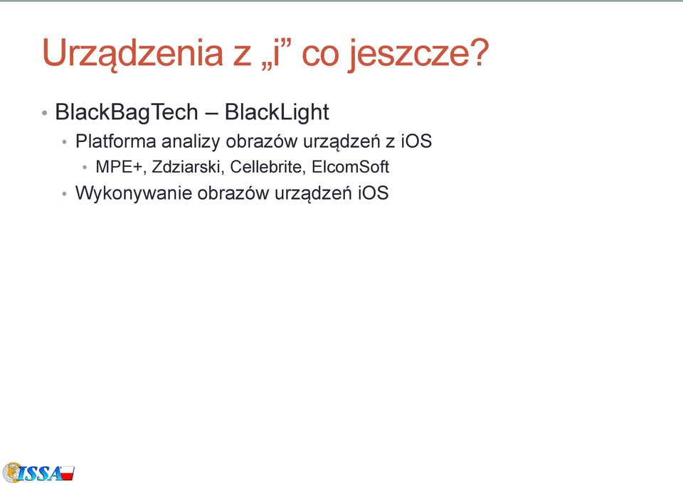 analizy obrazów urządzeń z ios MPE+,