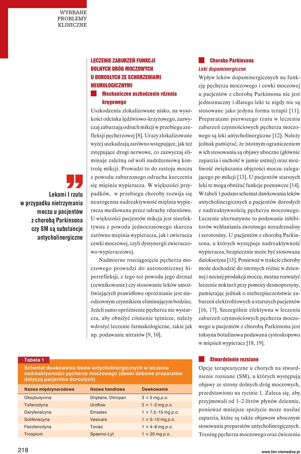 pęcherzowej [8]. Urazy zlokalizowane wyżej uszkadzają zarówno wstępujące, jak też zstępujące drogi nerwowe, co zazwyczaj eliminuje zależną od woli nadrdzeniową kontrolę mikcji.