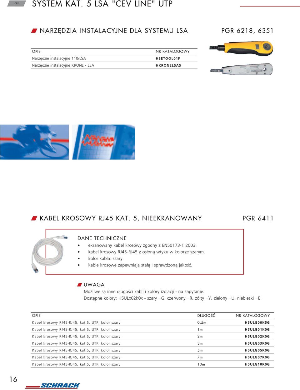 5, NIEEKRANOWANY PGR 6411 ekranowany kabel krosowy zgodny z EN50173-1 2003. kabel krosowy RJ45-RJ45 z os³on¹ wtyku w kolorze szarym. kolor kabla: szary.