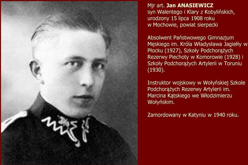 Absolwent Państwowego Gimnazjum Męskiego im.