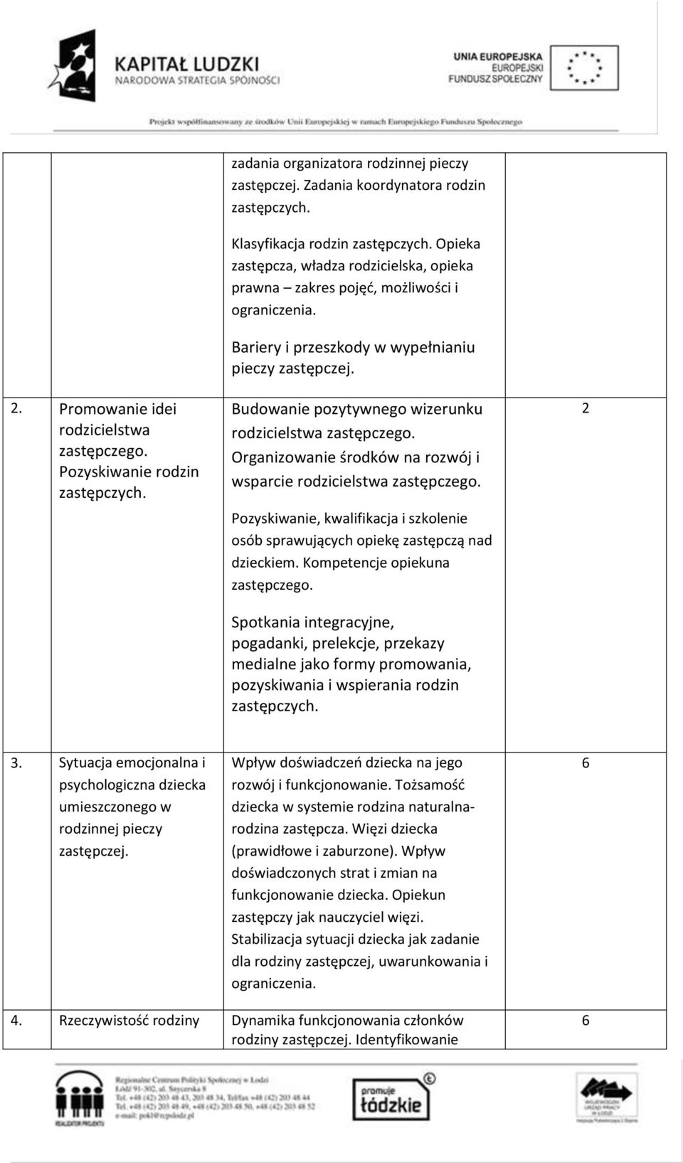 Budowanie pozytywnego wizerunku rodzicielstwa zastępczego. Organizowanie środków na rozwój i wsparcie rodzicielstwa zastępczego.