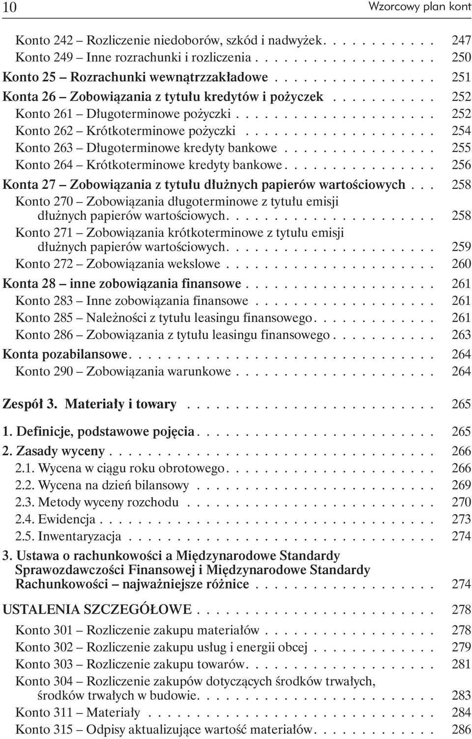 .................... 254 Konto 263 Długoterminowe kredyty bankowe................. 255 Konto 264 Krótkoterminowe kredyty bankowe................ 256 Konta 27 Zobowiązania z tytułu dłużnych papierów wartościowych.