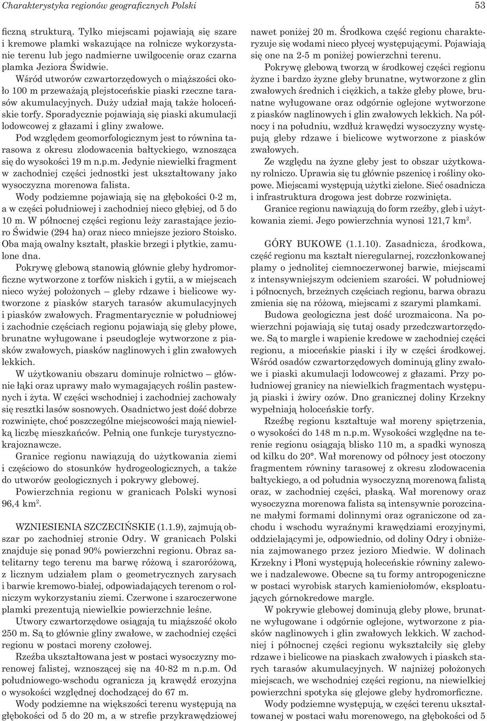 Wśród utworów czwartorzędowych o miąższości około 100 m przeważają plejstoceńskie piaski rzeczne tarasów akumulacyjnych. Duży udział mają także holoceńskie torfy.