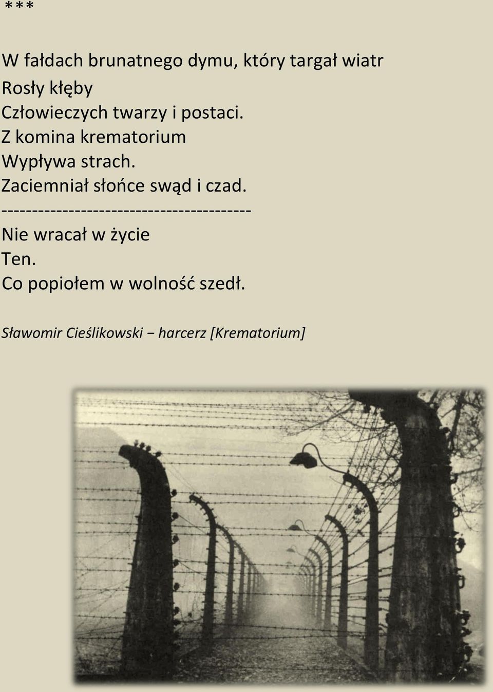 Zaciemniał słońce swąd i czad.