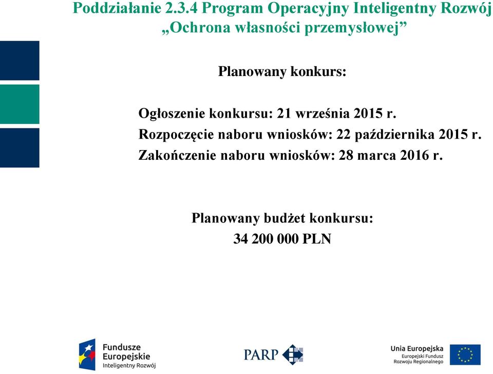 Rozpoczęcie naboru wniosków: 22 października 2015