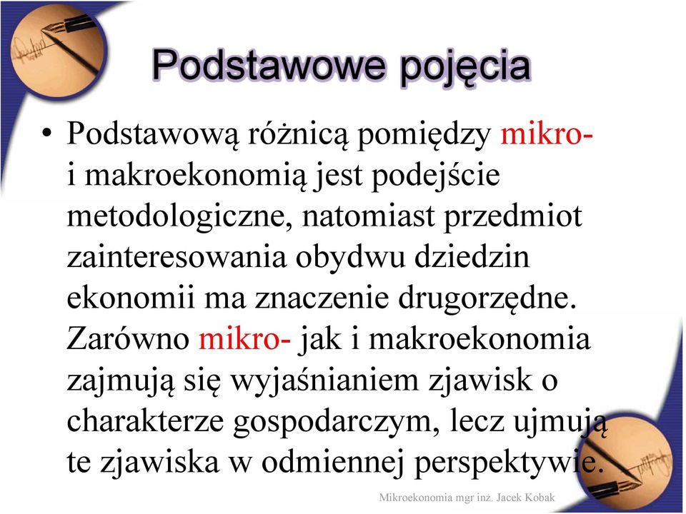 ma znaczenie drugorzędne.