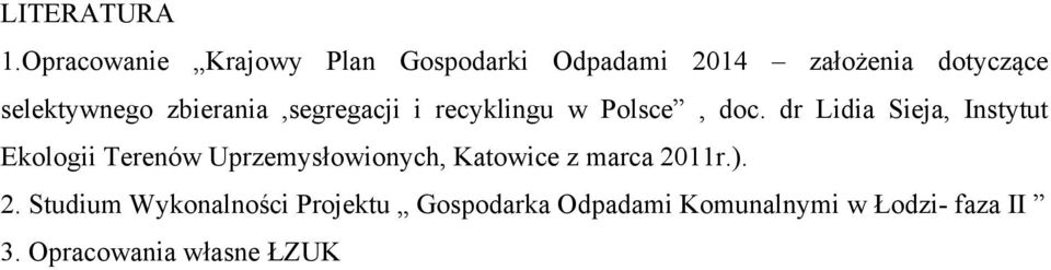 zbierania,segregacji i recyklingu w Polsce, doc.