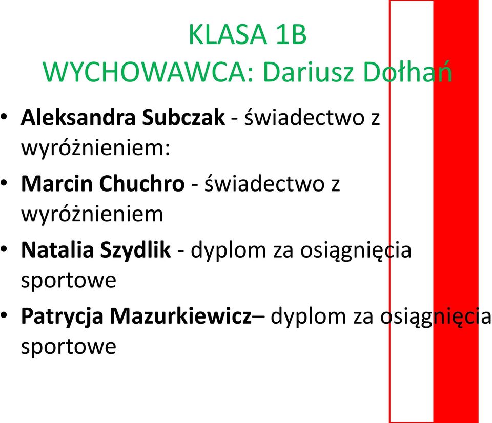 - świadectwo z wyróżnieniem Natalia Szydlik - dyplom