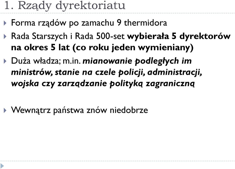 władza; m.in.