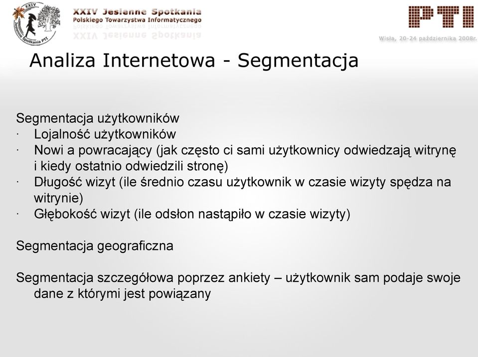 czasu użytkownik w czasie wizyty spędza na witrynie) Głębokość wizyt (ile odsłon nastąpiło w czasie wizyty)