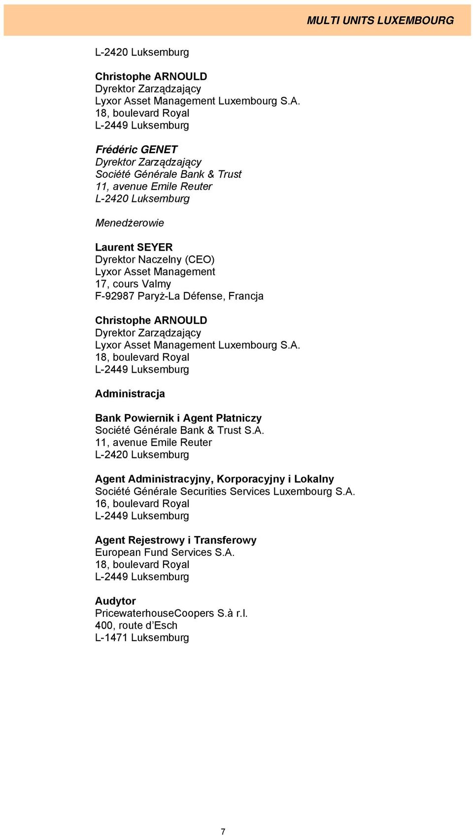 set Management Luxembourg S.A.