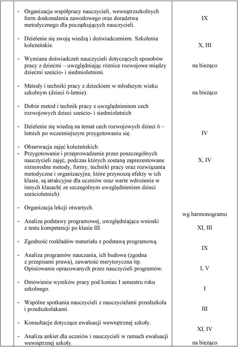 - Metody i techniki pracy z dzieckiem w młodszym wieku szkolnym (dzieci 6-letnie).