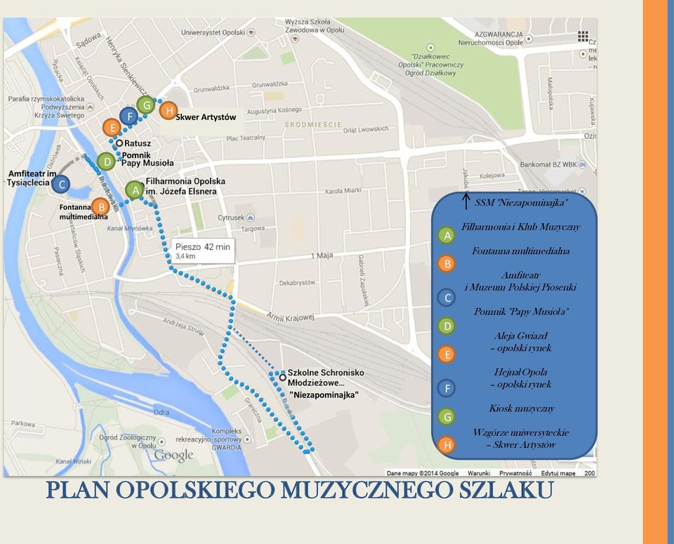 Muzyczny Fontanna multimedialna Amfiteatr i Muzeum Polskiej Piosenki Pomnik "Papy Musioła"