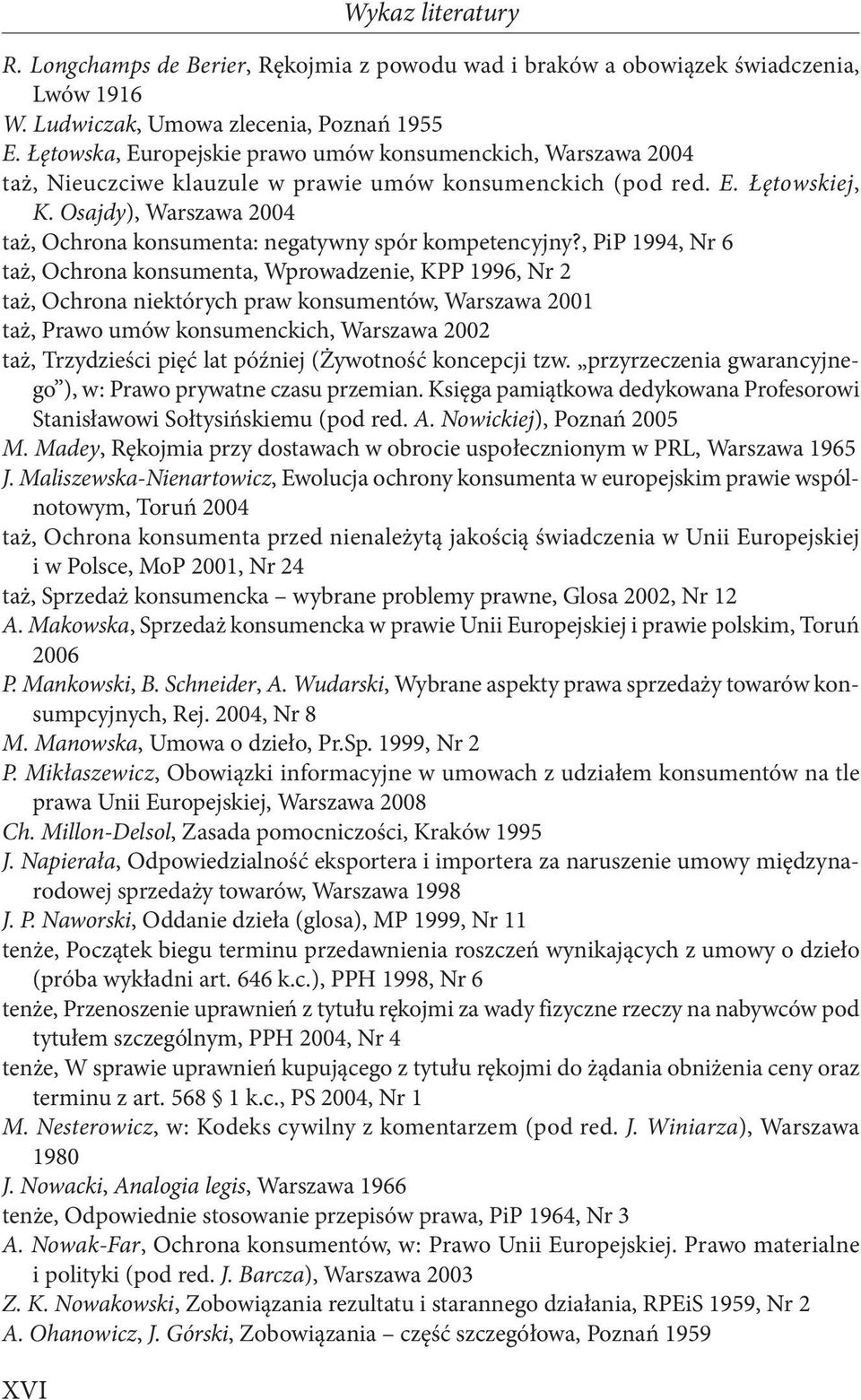 Osajdy), Warszawa 2004 taż, Ochrona konsumenta: negatywny spór kompetencyjny?
