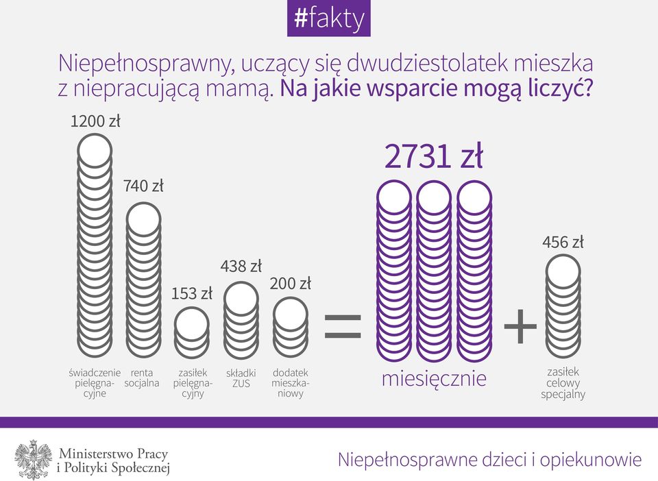 1200 zł 740 zł 2731 zł 153 zł 438 zł 200 zł 456 zł świadczenie pielęgnacyjne