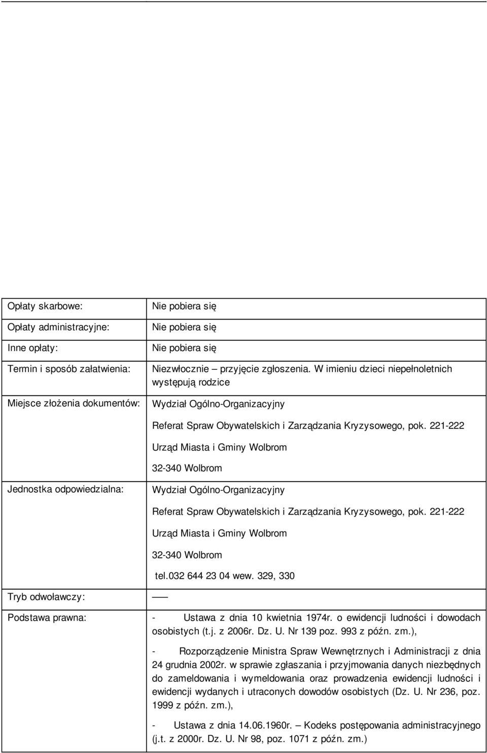 o ewidencji ludności i dowodach - Rozporządzenie Ministra Spraw Wewnętrznych i Administracji z dnia 24 grudnia 2002r.