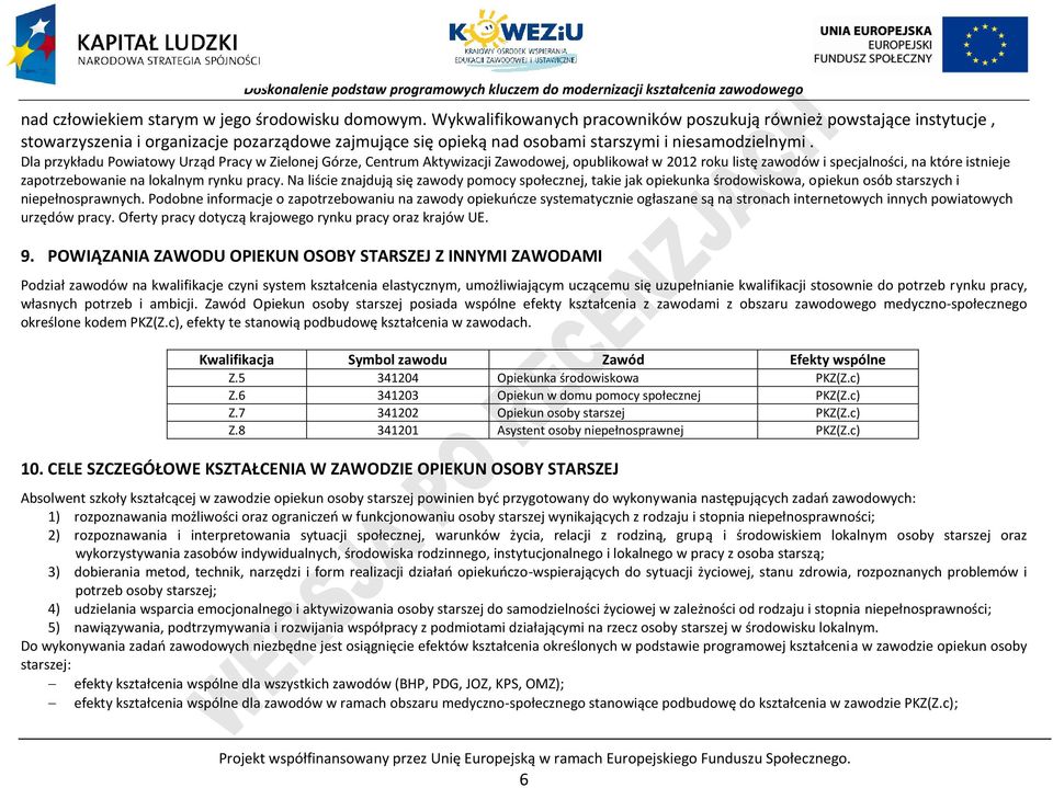 Dla przykładu owiatowy Urząd racy w Zielonej Górze, entrum Aktywizacji Zawodowej, opublikował w 2012 roku listę zawodów i specjalności, na które istnieje zapotrzebowanie na lokalnym rynku pracy.