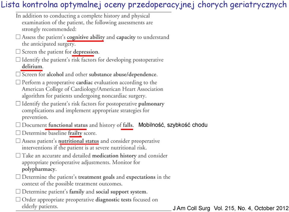 geriatrycznych Mobilność, szybkość