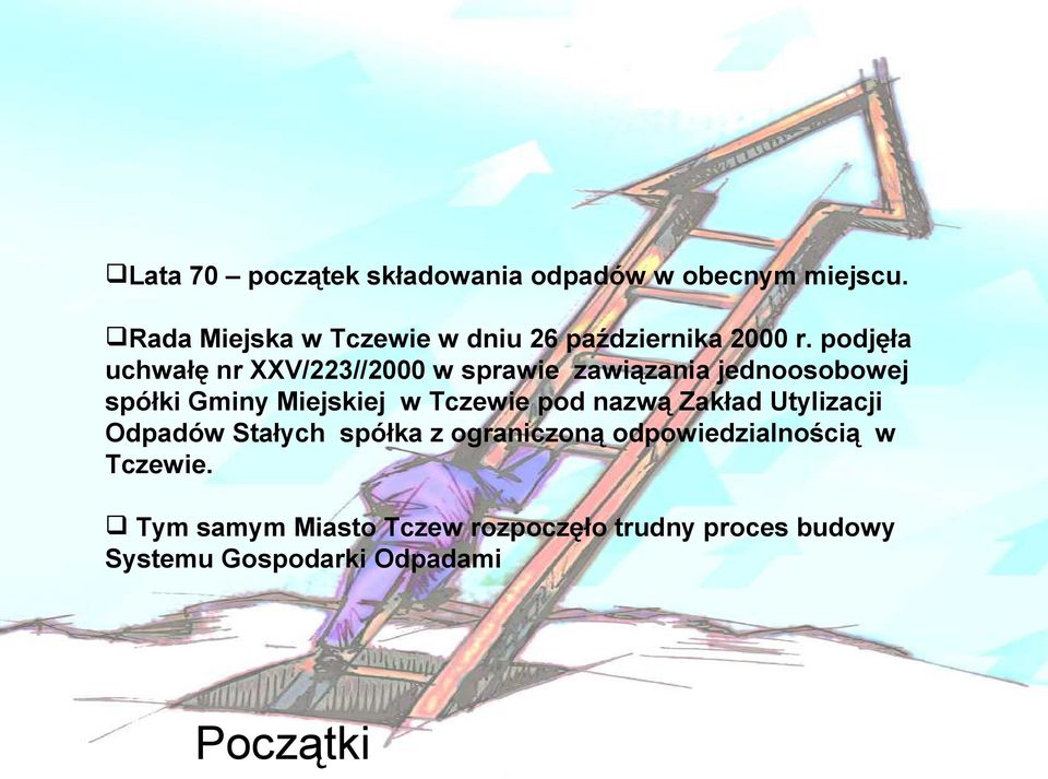 podjęła uchwałę nr XXV/223//2000 w sprawie zawiązania jednoosobowej spółki Gminy Miejskiej w