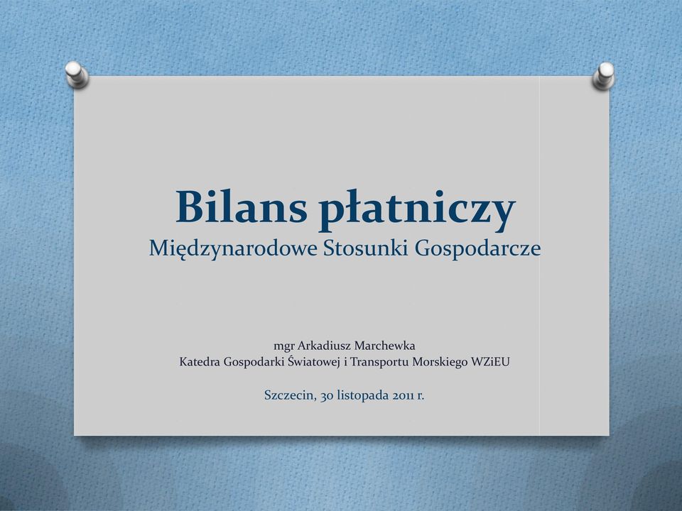 Katedra Gospodarki Światowej i Transportu