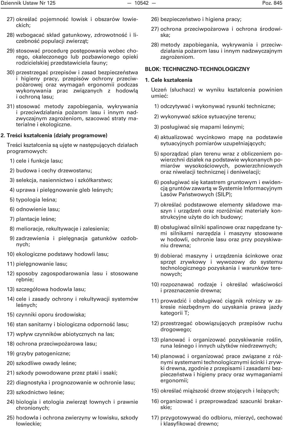 lub pozbawionego opieki rodzicielskiej przedstawiciela fauny; 30) przestrzegać przepisów i zasad bezpieczeństwa i higieny pracy, przepisów ochrony przeciwpożarowej oraz wymagań ergonomii podczas