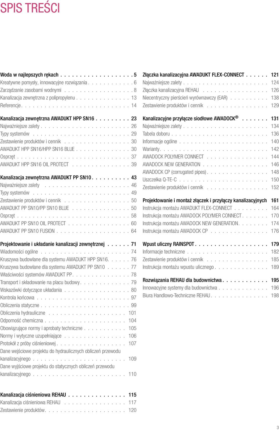 ................ 30 AWADUKT HPP SN16/HPP SN16 BLUE.............. 30 Osprzęt............................. 37 AWADUKT HPP SN16 OIL PROTECT.