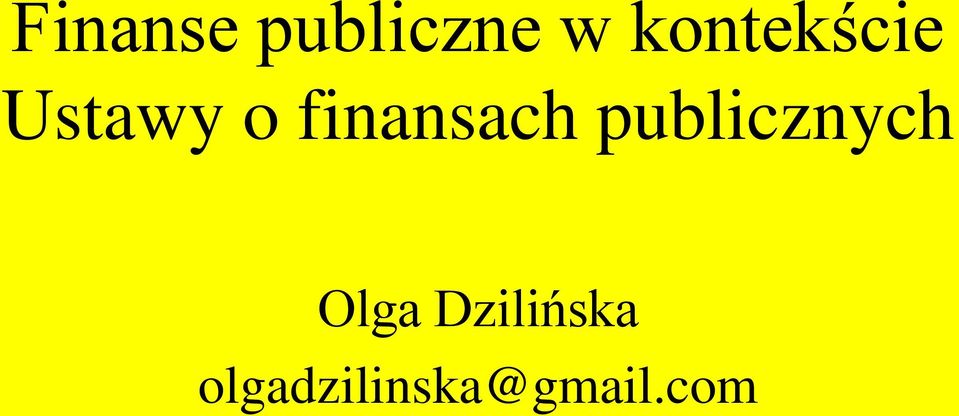 finansach publicznych