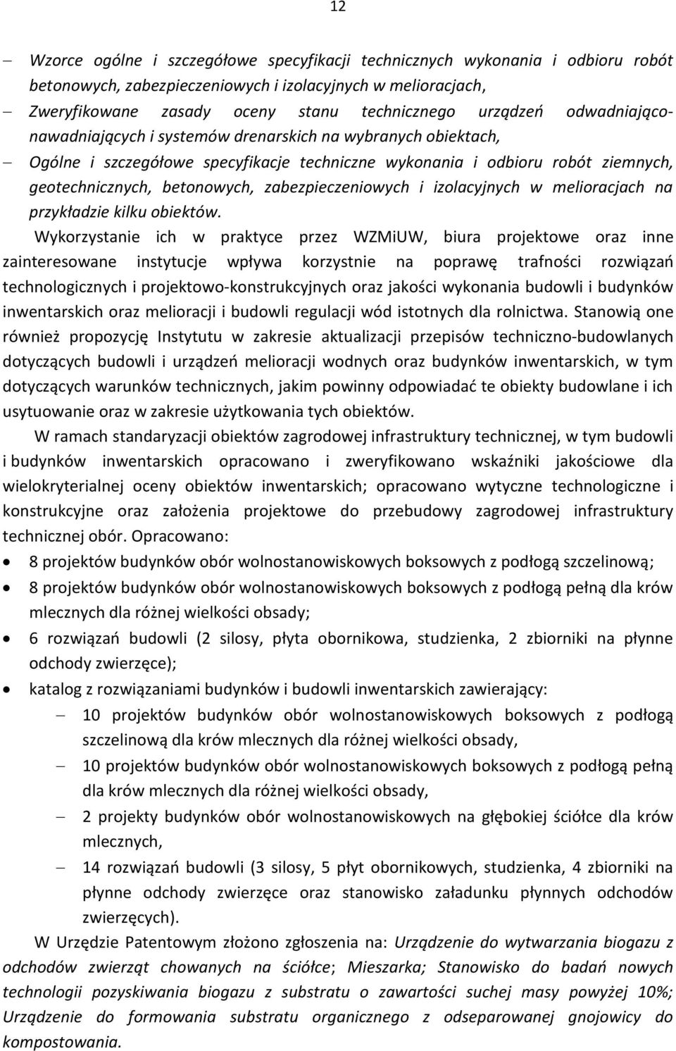 zabezpieczeniowych i izolacyjnych w melioracjach na przykładzie kilku obiektów.
