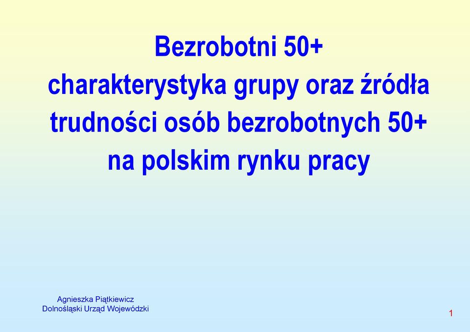 bezrobotnych 50+ na polskim rynku