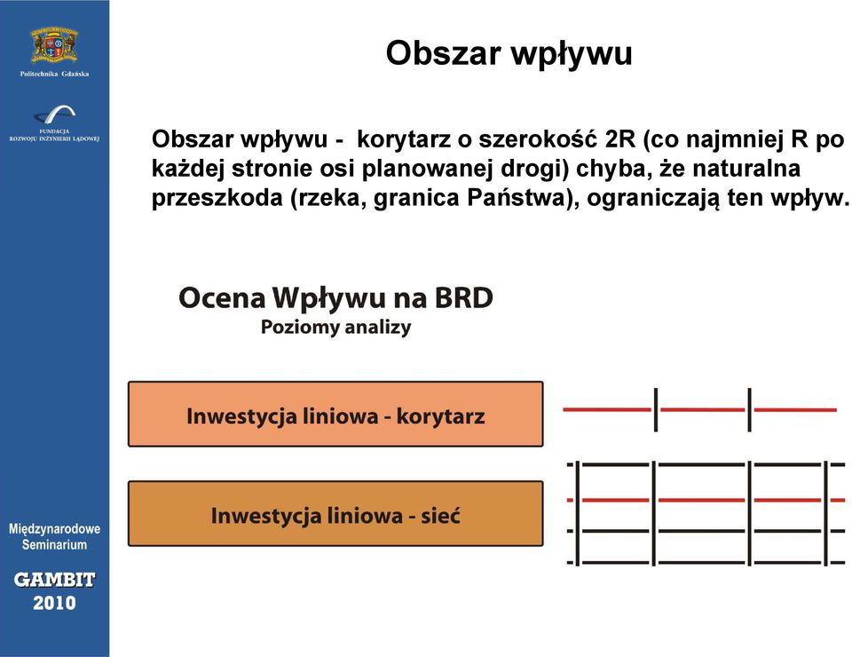 osi planowanej drogi) chyba, że naturalna