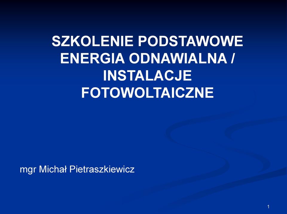 INSTALACJE