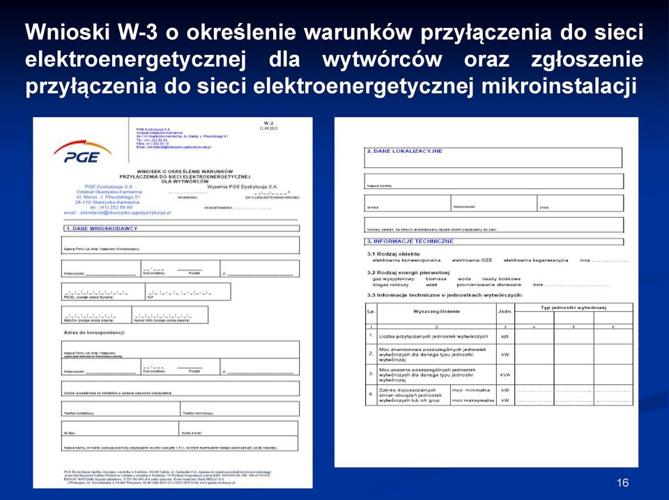 elektroenergetycznej dla wytwórców oraz