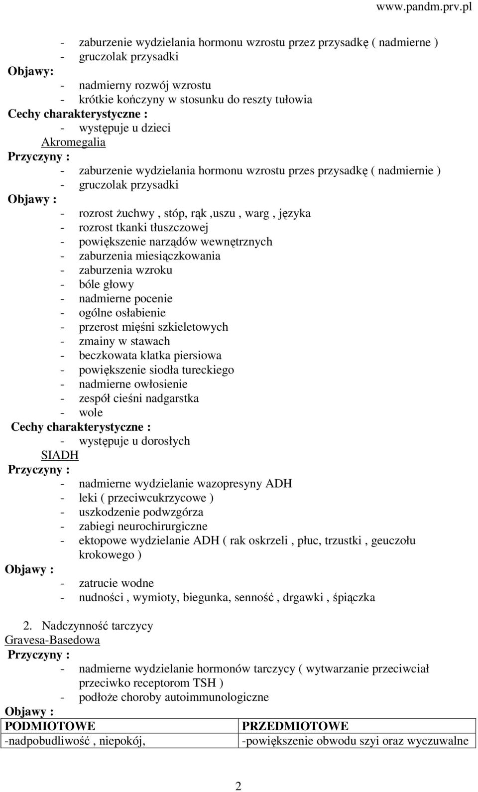 tłuszczowej - powiększenie narządów wewnętrznych - zaburzenia miesiączkowania - zaburzenia wzroku - bóle głowy - nadmierne pocenie - ogólne osłabienie - przerost mięśni szkieletowych - zmainy w