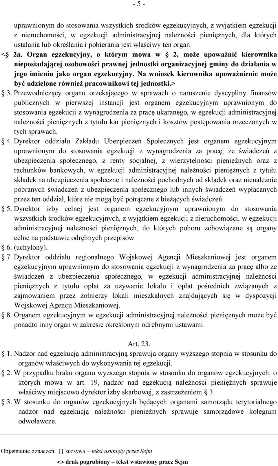 Organ egzekucyjny, o którym mowa w 2, może upoważnić kierownika nieposiadającej osobowości prawnej jednostki organizacyjnej gminy do działania w jego imieniu jako organ egzekucyjny.