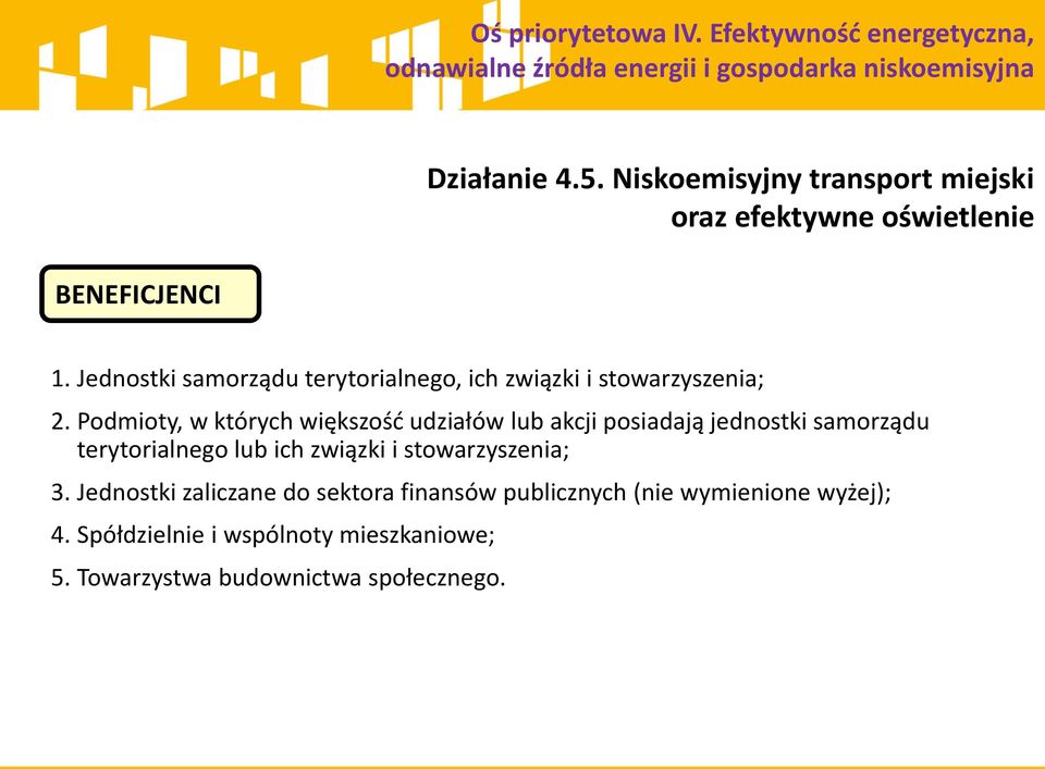 Podmioty, w których większość udziałów lub akcji posiadają jednostki samorządu terytorialnego lub ich związki i