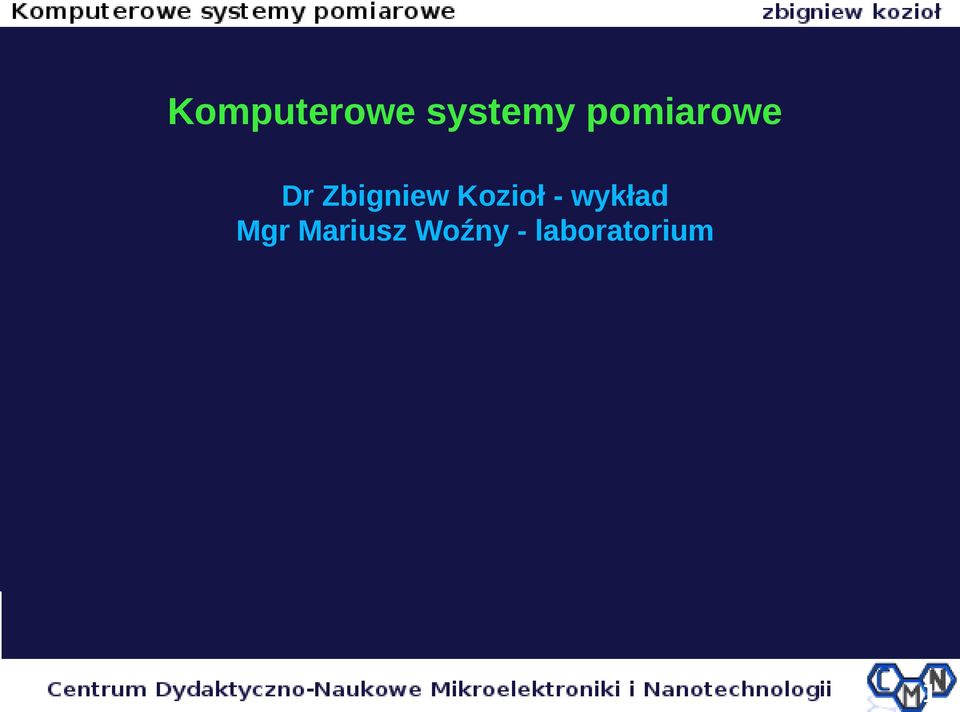 Kozioł - wykład Mgr