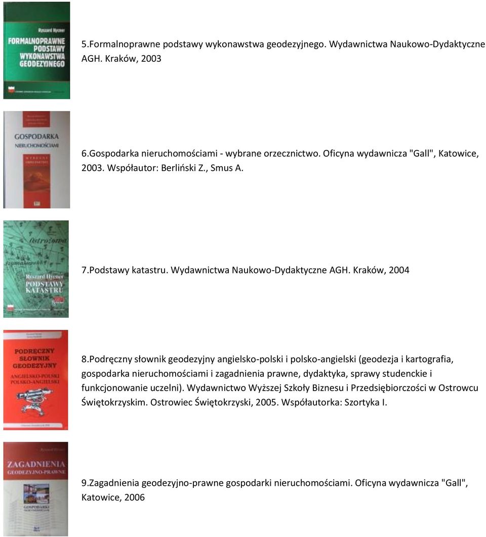 Podręczny słownik geodezyjny angielsko-polski i polsko-angielski (geodezja i kartografia, gospodarka nieruchomościami i zagadnienia prawne, dydaktyka, sprawy studenckie i funkcjonowanie