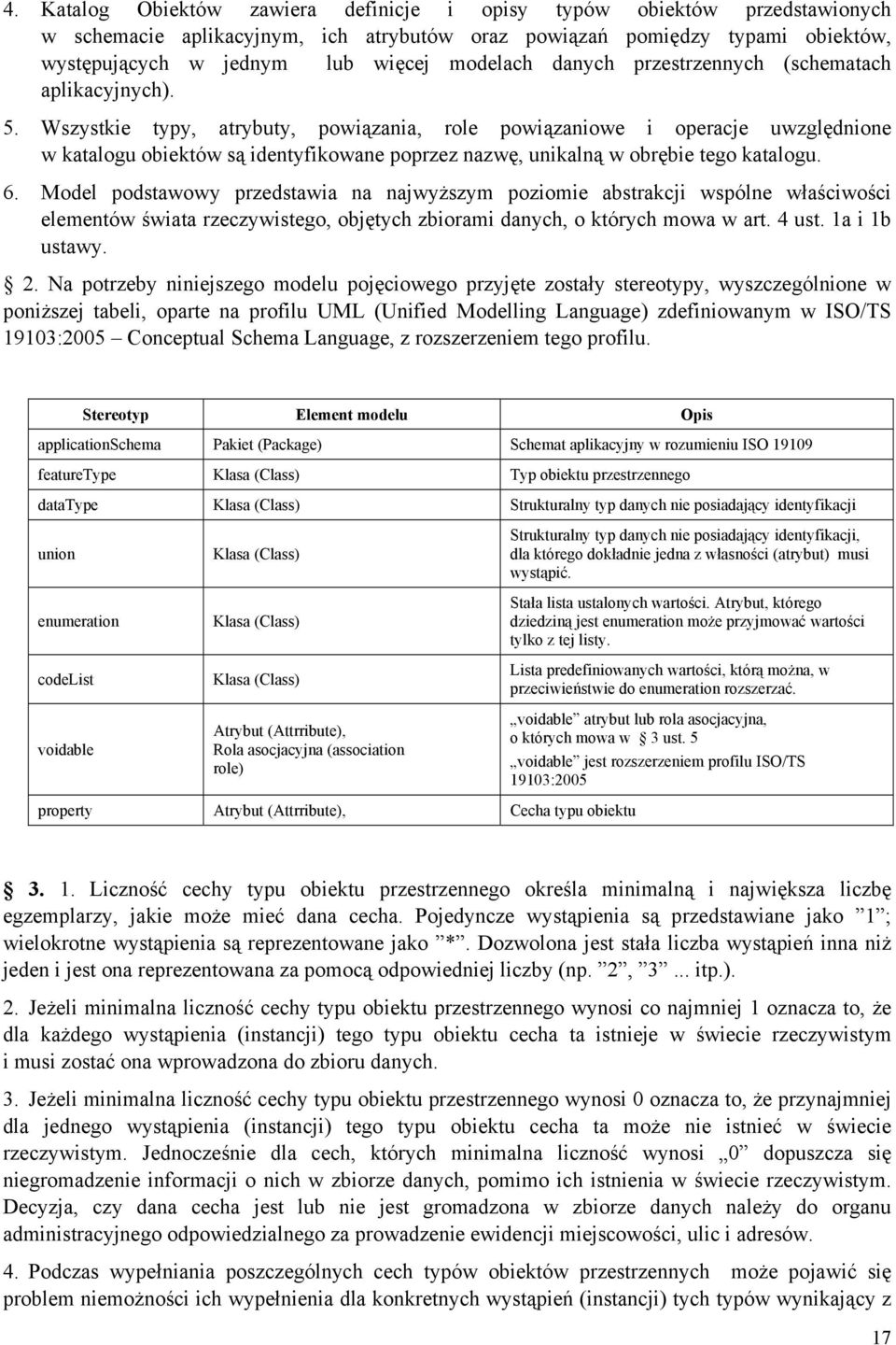 Wszystkie typy, atrybuty, powiązania, role powiązaniowe i operacje uwzględnione w katalogu obiektów są identyfikowane poprzez nazwę, unikalną w obrębie tego katalogu. 6.