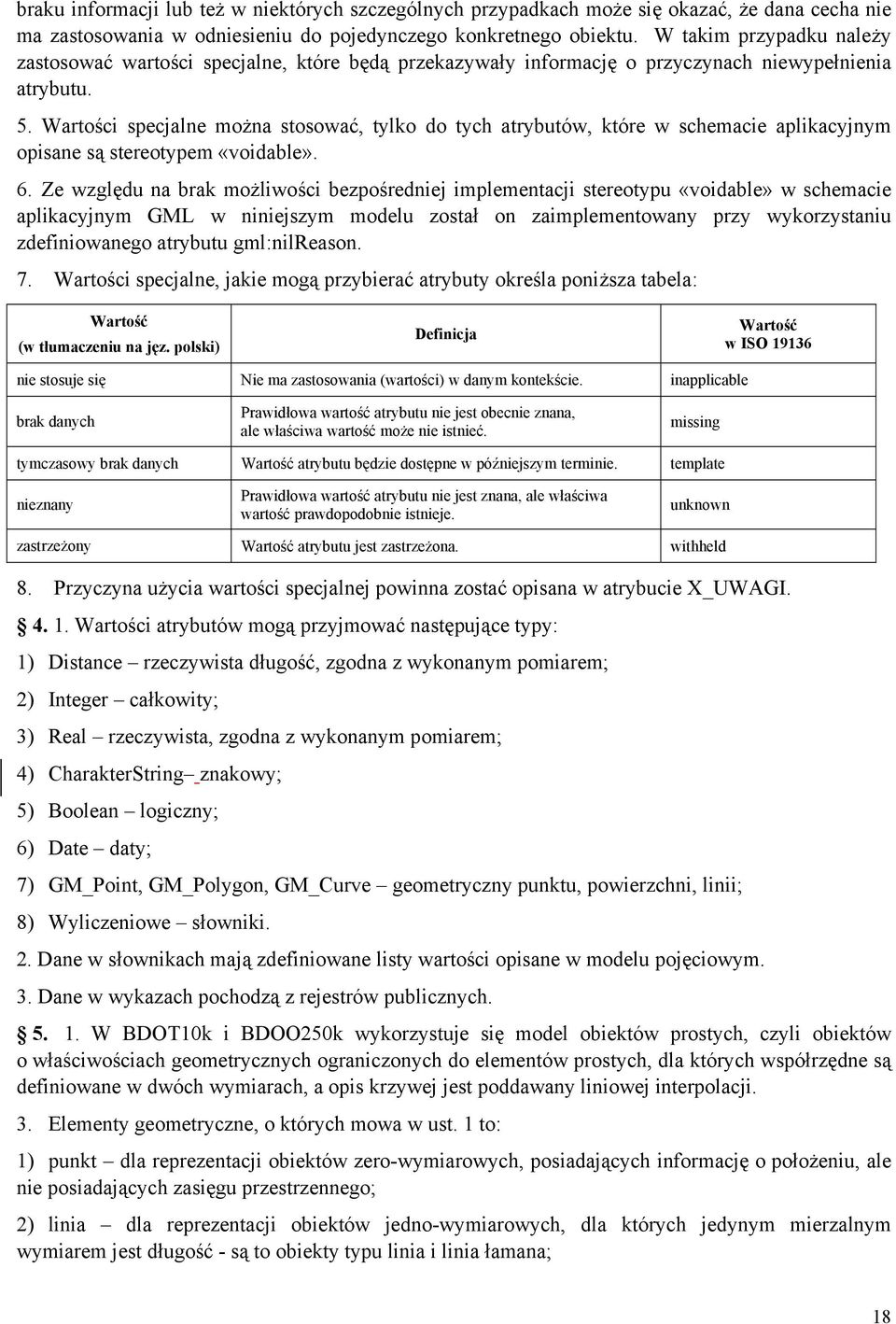 Wartości specjalne można stosować, tylko do tych atrybutów, które w schemacie aplikacyjnym opisane są stereotypem «voidable». 6.