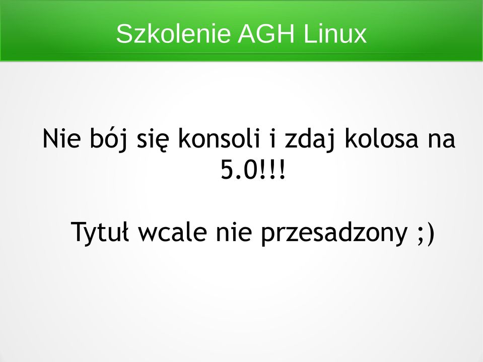 kolosa na 5.0!