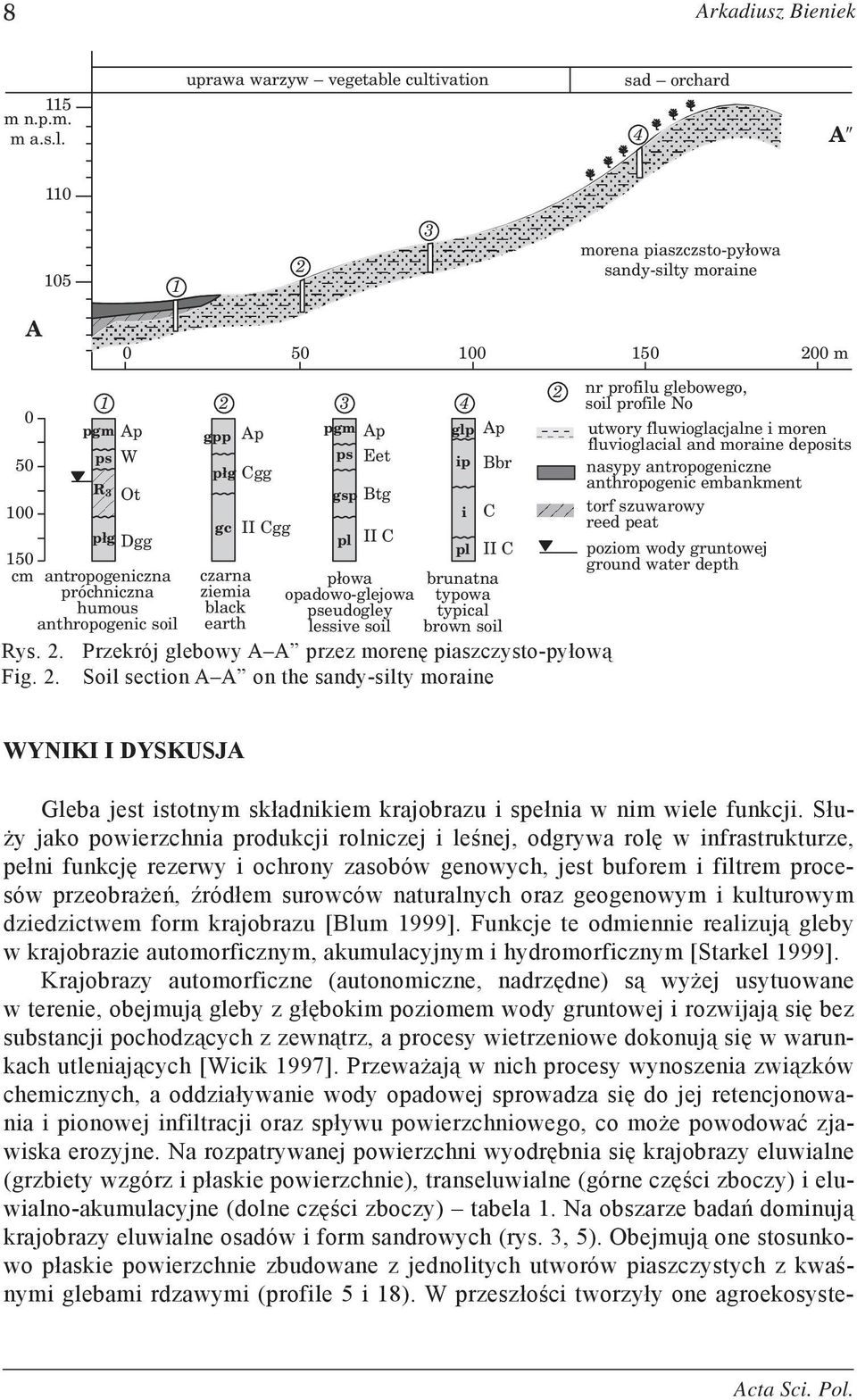 próchniczna humous anthropogenic soil 2 czarna ziemia black earth 3 gpp Ap pgm Ap glp Ap ps Eet płg Cgg ip Bbr gsp Btg i C gc II Cgg pl II C pl II C płowa brunatna opadowo-glejowa typowa pseudogley
